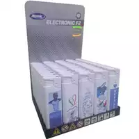 Foto articolo dell\'articolo ATOMIC ELECTRONIC ACCENDINO GOMMATO WHITE NAPOLI X 50 PZ