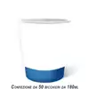 Foto articolo dell\'articolo BICCHIERE ACQUA IN CARTA DA 180 ML BIANCO/ BLU X 50 PZ