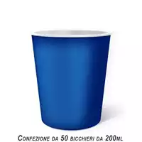 Foto articolo dell\'articolo BICCHIERE ACQUA IN CARTA DA 200 ML AZZURRO X 50 PZ