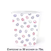 Foto articolo dell\'articolo BICCHIERE CAFFE' IN CARTA DA 75 ML CHICCO DI CAFFE' X 50 PZ