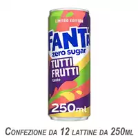 Foto articolo dell\'articolo FANTA ZERO ZUCCHERI TUTTI I FRUTTI 12 PZ X 250 ML