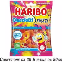 Foto articolo dell\'articolo HARIBO CIUCCIOTTI FRIZZI 30 PZ X 80 GR
