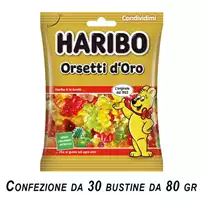 Foto articolo dell\'articolo HARIBO ORSETTI D' ORO 30 PZ X 80 GR