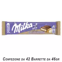 Foto articolo dell\'articolo MILKA BARRETTA BISCOTTO E CREMA DI NOCCIOLE 42 PZ X 46 GR