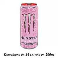 Foto articolo dell\'articolo MONSTER ENERGY ULTRA STRAWBERRY DREAM ZERO ZUCCHERI 24 PZ X 500 ML 
