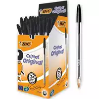 Foto articolo dell\'articolo PENNE BIC CRISTAL NERA X 50 PZ