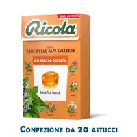 Foto articolo dell\'articolo RICOLA ARANCIA MENTA SENZA ZUCCHERO ASTUCCIO X 20 PZ