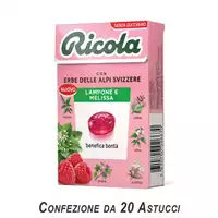 Foto articolo dell\'articolo RICOLA LAMPONE E MELISSA SENZA ZUCCHERO ASTUCCIO X 20 PZ