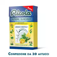 Foto articolo dell\'articolo RICOLA LIMONE E MENTOLO SENZA ZUCCHERO ASTUCCIO X 20 PZ