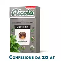 Foto articolo dell\'articolo RICOLA LIQUIRIZIA SENZA ZUCCHERO ASTUCCIO X 20 PZ