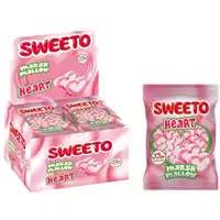 Foto articolo dell\'articolo SWEETO MARSHMALLOW HEART 24 BUSTE X 30 GR
